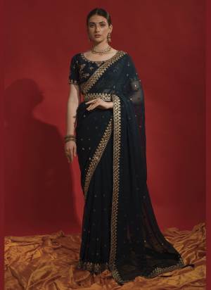 Attrective Look These Saree in Fine Colored.These Saree Are Georgette And Blouse is Mono Banglori Fabricated.Its Beautified With Designer Codding,Sequance Embroidery Work.