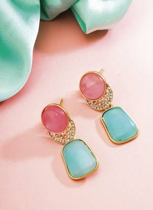 Grab These Beautifil Multy Colored Earring.These Earring is Come Alloy Material And Beautified With A D Stone Work.