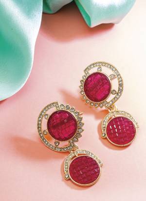 Grab These Beautifil Multy Colored Earring.These Earring is Come Alloy Material And Beautified With A D Stone Work.