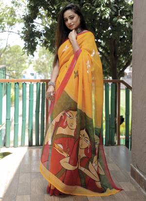 Attrective These Fastival Wear Saree in Fine Colored.These Saree And Blouse is Fabricated On Linen.Its Beautified With Designer Digital Printed.