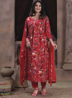 Grab These Beautiful Looking Readymade Top, Bottom With Dupatta.These Top And Bottom Are Premium Rayon Fabricated And Nazmin Dupatta.Its Beautified With Designer Printed With Hand Work With Pocket.