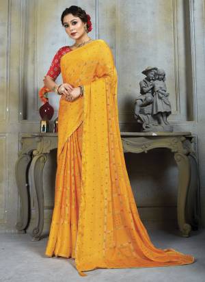 Attrective These Party Wear Saree in Fine Colored.These Saree Are Chiffon And Blouse is Fabricated On Banglori Silk.Its Beautified With Designer Printed With Embroidery Work Blouse.