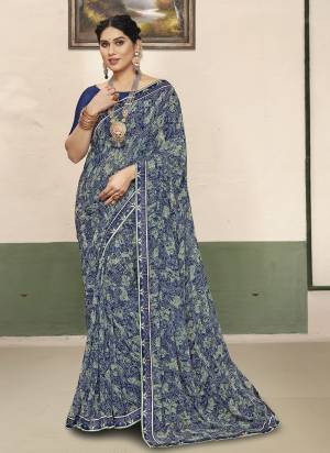 Attrective These Party Wear Saree in Fine Colored.These Saree Are Wetless Georgette And Blouse is Fabricated On Art Silk.Its Beautified With Designer Printed With Digital Printed Lace Border.