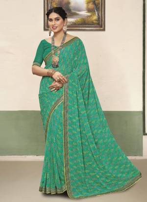 Attrective These Party Wear Saree in Fine Colored.These Saree Are Wetless Georgette And Blouse is Fabricated On Art Silk.Its Beautified With Designer Printed With Digital Printed Lace Border.