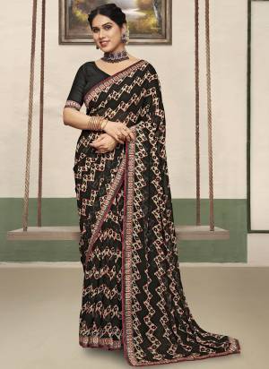 Attrective These Party Wear Saree in Fine Colored.These Saree Are Wetless Georgette And Blouse is Fabricated On Art Silk.Its Beautified With Designer Printed With Digital Printed Lace Border.