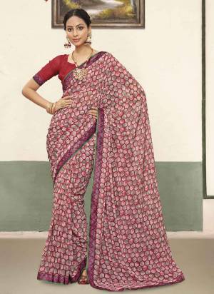 Attrective These Party Wear Saree in Fine Colored.These Saree Are Wetless Georgette And Blouse is Fabricated On Art Silk.Its Beautified With Designer Printed With Digital Printed Lace Border.