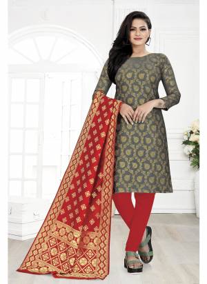 Grab These Suit in Fine Colored Pair With Bottom And Dupatta.These Top And Dupatta Are Fabricated On Banarasi Silk Pair With Tafetta Silk Bottom.Its Beautified With Wevon Jacquard Designer.