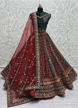 For A Fancy Designer Look,Grab These Lehenga Choli With Dupatta in Fine Colored.These Lehenga And Choli Are Velvet And Dupatta Are Fabricated On Soft Net Pair.Its Beautified With Designer Multy Thread, Sequance,Dori Embroidery,Diamond Work.