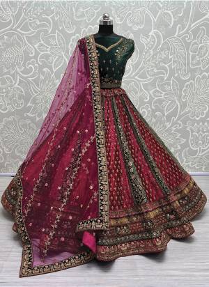 For A Fancy Designer Look,Grab These Lehenga Choli With Dupatta in Fine Colored.These Lehenga And Choli Are Velvet And Dupatta Are Fabricated On Soft Net Pair.Its Beautified With Designer Multy Thread, Sequance,Dori Embroidery,Diamond Work.