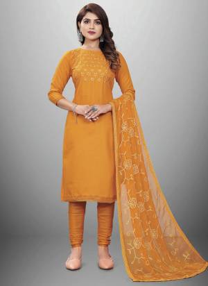 Garb This Suits In Lovely Color.Its Pretty Top Is Cotton Slub Based Paired Bottom Cotton And Nazmin Fabricated Dupatta Are Designer Embroidery Work. Which Gives An Attractive To The Dress.