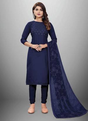 Garb This Suits In Lovely Color.Its Pretty Top Is Cotton Slub Based Paired Bottom Cotton And Nazmin Fabricated Dupatta Are Designer Embroidery Work. Which Gives An Attractive To The Dress.