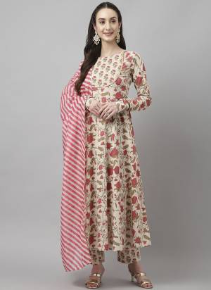 Garb These Beautiful Looking Readymade Suits.These Top And Bottom Are Cotton And Dupatta Are Chanderi Fabricated.Its Beautified With Disigner Printed.