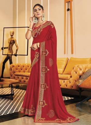 Garb These Fancy Party Wear Saree in Fine Colored.These Saree Are Shimmer And Blouse is Fabricated On Fancy Art Silk Pair.Its Beautified With Blooming Color,Heavy Embroidery, Swarovski Work.