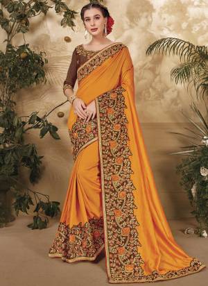 Looking These Fancy Party Wear Saree in Fine Colored.These Saree Are P C Vichitra And Blouse is Fabricated On Art Silk Pair.Its Beautified With Heavy Thread,Jari Embroidery Work.