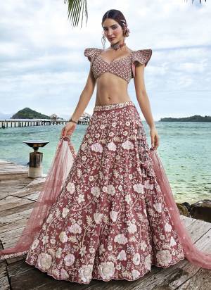 Attrective Looking This Partywear Fine Color Heavy Designer Choli Fabric Georgette And Lahenga Georgette And Dupatta Net In Fabricated Beautified With Attrective Thread,Sequance Embroidery Work. Buy Now.