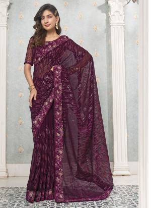 Attrective These Fancy Party Wear Saree in Fine Colored.These Saree And Blouse is Fabricated On Faux Georgette Pair.Its Beautified With Heavy Sequance Embroidery Work.