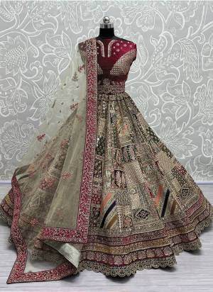 For A Fancy Designer Look,Grab These Lehenga Choli With Dupatta in Fine Colored.These Lehenga And Choli Are Velvet And Dupatta Are Fabricated On Soft Net Pair.Its Beautified With Designer Detailed Patch,Sequance,Dori,Jari Embroidery,Diamond Work.