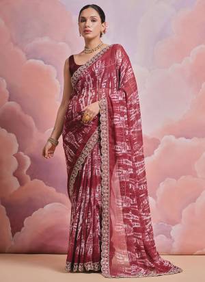 Grab These Festive Wear Saree in Fine Colored.These Saree is Fabricated On Georgette Pair With Mono Banglori Blouse.Its Beautified Designer Printed With Sequance,Coding Work Lace Border.