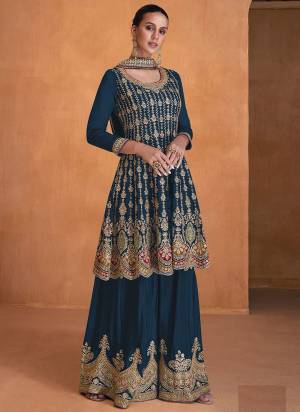 Garb These Designer Plazzo Suits in Fine Colored Pair With Dupatta.These Top And Dupatta Are Fabricated On Georgette Pair With Georgette Bottom.Its Beautified With Heavy Designer Embroidery Work.