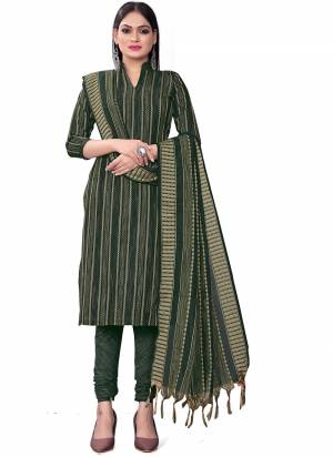 Garb This Suits In Lovely Color.Its Pretty Top Is Cotton Based Paired Bottom Cotton And Cotton Fabricated Dupatta Are Wevon Designer. Which Gives An Attractive To The Dress.