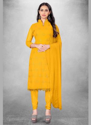 Garb This Suits In Lovely Color.Its Pretty Top Is Georgette Based Paired Bottom Santoon And Nazmin Fabricated Dupatta Are Designer Embroidery Work. Which Gives An Attractive To The Dress.