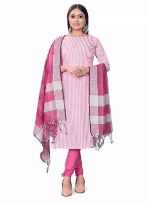 Garb This Suits In Lovely Color.Its Pretty Top Is Cotton Based Paired Bottom Cotton And Cotton Fabricated Dupatta Are Wevon Designer. Which Gives An Attractive To The Dress.