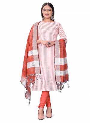 Garb This Suits In Lovely Color.Its Pretty Top Is Cotton Based Paired Bottom Cotton And Cotton Fabricated Dupatta Are Wevon Designer. Which Gives An Attractive To The Dress.