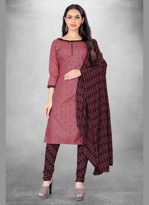 Attrective This Suits In Fine Color.Its Pretty Top Is Cotton Slub Based Paired Bottom Cotton And Nazmin Fabricated Dupatta Are Designer Printed. Which Gives An Attractive To The Dress.