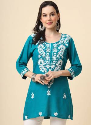 Attrective These Beautiful Looking Readymade Kurti.These Kurti is Fabricated On Rayon.Its Beautified With Designer Lucknowi Chickenkari Embroidery Work.