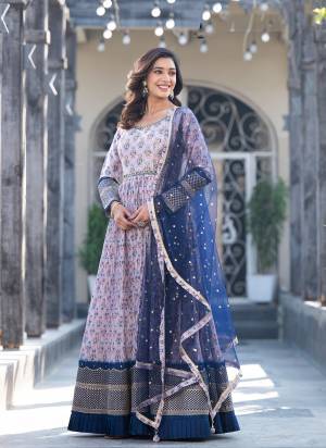 Attrective Looking These Beautiful Looking Readymade Gown With Dupatta.These Gown Are Georgette And Dupatta is Fabricated On Art Silk.Its Beautified With Designer Printed,Embroidery With Hand Work.