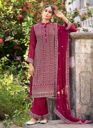 Attrective These Designer Party Wear Plazzo Suit in Fine Colored Pair With Bottom And Dupatta.These Top And Dupatta Are Fabricated On Glory Silk Pair With Santoon Bottom.Its Beautified With Santoon Inner.Its Beautified With Heavy Designr Embroidery Work.