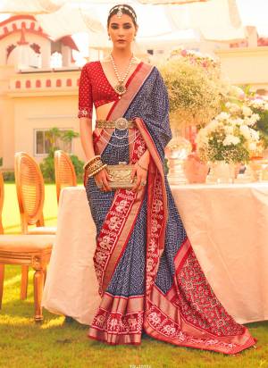 Looking These Party Wear Saree in Fine Colored.These Saree And Blouse is Fabricated On Sigma Silk.Its Beautified Designer Patola Printed, Wevon Designer.