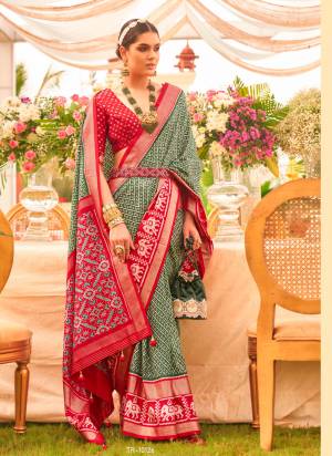 Looking These Party Wear Saree in Fine Colored.These Saree And Blouse is Fabricated On Sigma Silk.Its Beautified Designer Patola Printed, Wevon Designer.