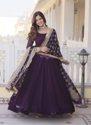 Attrective Looking These Beautiful Looking Readymade Long Gown With Dupatta.These Gown is Fabricated On Faux Georgette And Faux Georgette Dupatta.Its Beautified With Designer Multy, Sequance Embroidery Work.