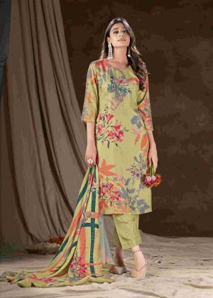 Garb These Beautiful Looking Readymade Printed Suits.These Top And Dupatta Are Muslin Silk And Bottom Are Gadwal Silk Fabricated.Its Beautified With Disigner Digital Printed, Embroidery Work.