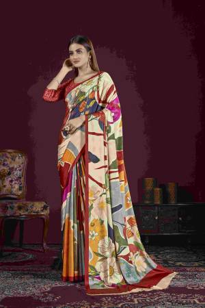 Attrective Look These Festive Wear Saree in Fine Colored.These Saree And Blouse is Fabricated On Crepe Silk.Its Beautified With Designer Digital Printed.