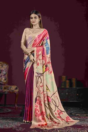 Attrective Look These Festive Wear Saree in Fine Colored.These Saree And Blouse is Fabricated On Crepe Silk.Its Beautified With Designer Digital Printed.