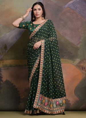 Attrective These Festive Wear Saree in Fine Colored.These Saree is Fabricated On Georgette Pair With Mono Banglori Blouse.Its Beautified Designer Printed With Multy Thread,Sequance,Coding Work Lace Border With Blouse.