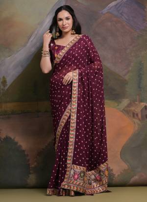 Attrective These Festive Wear Saree in Fine Colored.These Saree is Fabricated On Georgette Pair With Mono Banglori Blouse.Its Beautified Designer Printed With Multy Thread,Sequance,Coding Work Lace Border With Blouse.