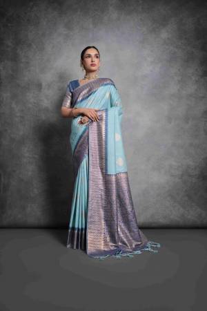 Garb These Party Wear Fancy Saree in Fine Colored.These Saree And Blouse is Fabricated On Tusser Silk.Its Beautified With Wevon Silver Jari Designer.