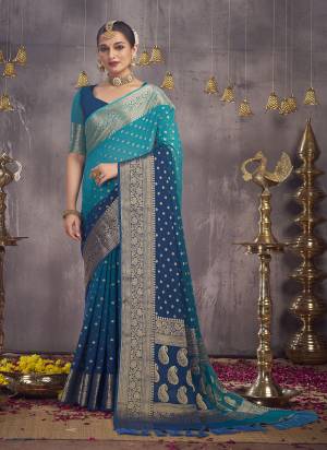 Attrective These Saree in Fine Colored Pair With Blouse.These Saree and Blouse Are Fabricated On Georgette.Its Beautified With Heavy Wevon Designer.