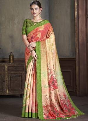 Attrective Look These Festive Wear Saree in Fine Colored.These Saree And Blouse is Fabricated On Natural Silk.Its Beautified With Wevon Jari Designer With Digital Printed.