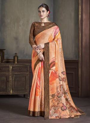 Attrective Look These Festive Wear Saree in Fine Colored.These Saree And Blouse is Fabricated On Natural Silk.Its Beautified With Wevon Jari Designer With Digital Printed.