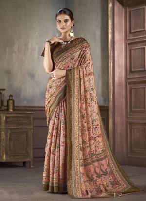 Attrective Look These Festive Wear Saree in Fine Colored.These Saree And Blouse is Fabricated On Natural Silk.Its Beautified With Wevon Jari Designer With Digital Printed.