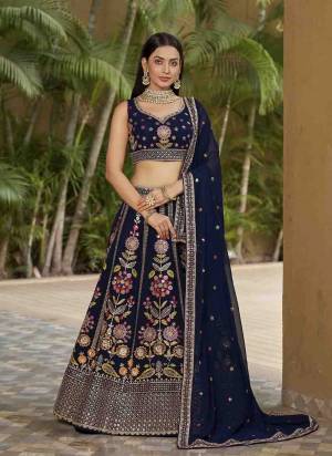 For A Designer Look,Grab These Lehenga Choli in Fine Colored.These Lehenga Are Georgette And Blouse Are Fabricated On Georgette Pair With Dupatta Are Georgette.Its Beautified With Designer Jari,Sequance Embroidery Work.