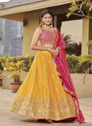 For A Designer Look,Grab These Lehenga Choli in Fine Colored.These Lehenga Are Georgette And Blouse Are Fabricated On Art Silk Pair With Dupatta Are Chinon.Its Beautified With Designer Jari,Sequance Embroidery Work.