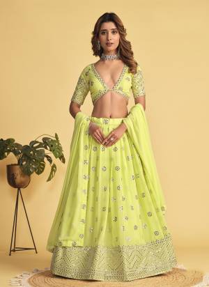 For A Designer Look,Grab These Lehenga Choli in Fine Colored.These Lehenga Are Georgette And Blouse Are Fabricated On Georgette Pair With Dupatta Are Georgette.Its Beautified With Designer Sequance Embroidery Work.