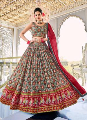 Garb These Party Wear Lahenga Choli With Dupatta in Fine Colored.These Lahenga And Blouse Are Fabricated On Muslin Pair With Georgette Dupatta.Its Beautified With Designer Digital Printed With Sequance Embroidery, Hand Work.