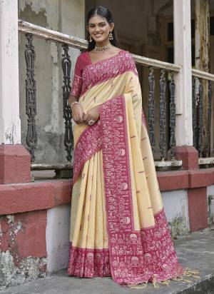 Attrective These Party Wear Fancy Saree in Fine Colored.These Saree And Blouse is Fabricated On Handloom Raw Silk.Its Beautified With Handloom Weaving Designer.