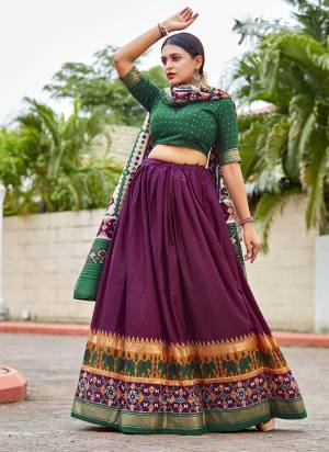 Attrective Looking This Partywear Fine Color Designer Choli Fabric Cotton And Lahenga Cotton And Dupatta Cotton In Fabricated Beautified With Attrective Disigner Printed. Buy Now.